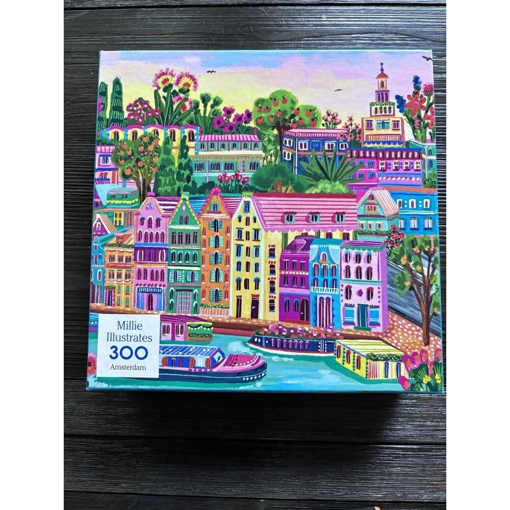 300 PIECE 3 Lot PUZZLES Bits N Pieces Colorful Doors Houses Antique Store